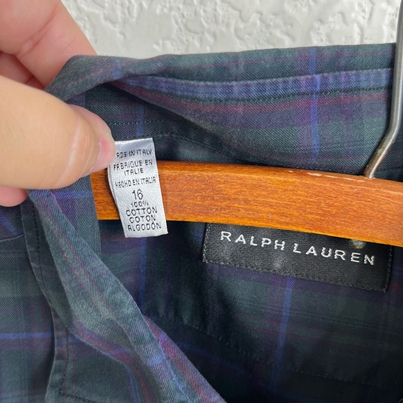 Ralph Lauren Black Label Button Down Shirt Tartan Plaid - Picture 5 of 6